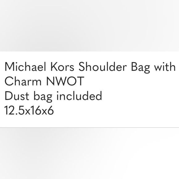 Michael Kors Shoulder Bag with Charm NWOT - Picture 13 of 13